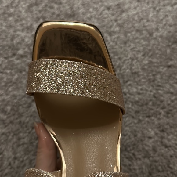 IDIFU Women's 3 Inch‎ Strappy Wedge Sandals Open Toe Dressy Wedges Rose Gold - Picture 2 of 3